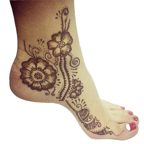 Simple Flower Designs for feet