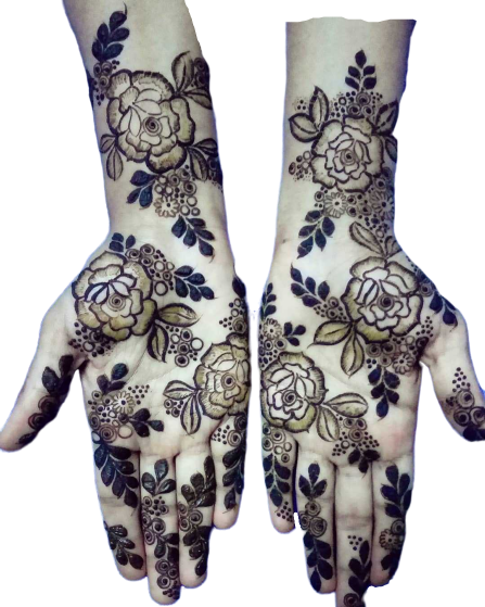 rose pattern for hands