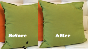 Removing mascara stains from upholstery